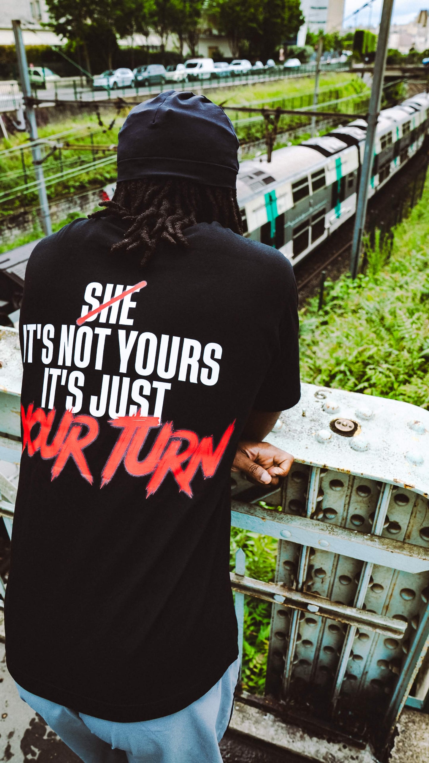 T-SHIRT NO LACKIN' YOUR TURN (NERO)